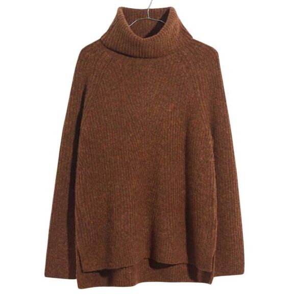 Madewell Sweater Women's XS Brown Mercer Turtleneck Coziest Yarn Soft Warm - Picture 1 of 6